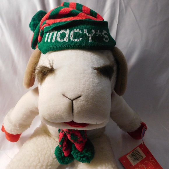 Lamb Chop Macy's Holiday Stuffed Animal Vintage - Picture 4 of 7